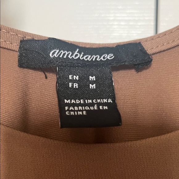 Ambiance Tan/light brown bodysuit with snap closure - Picture 2 of 4